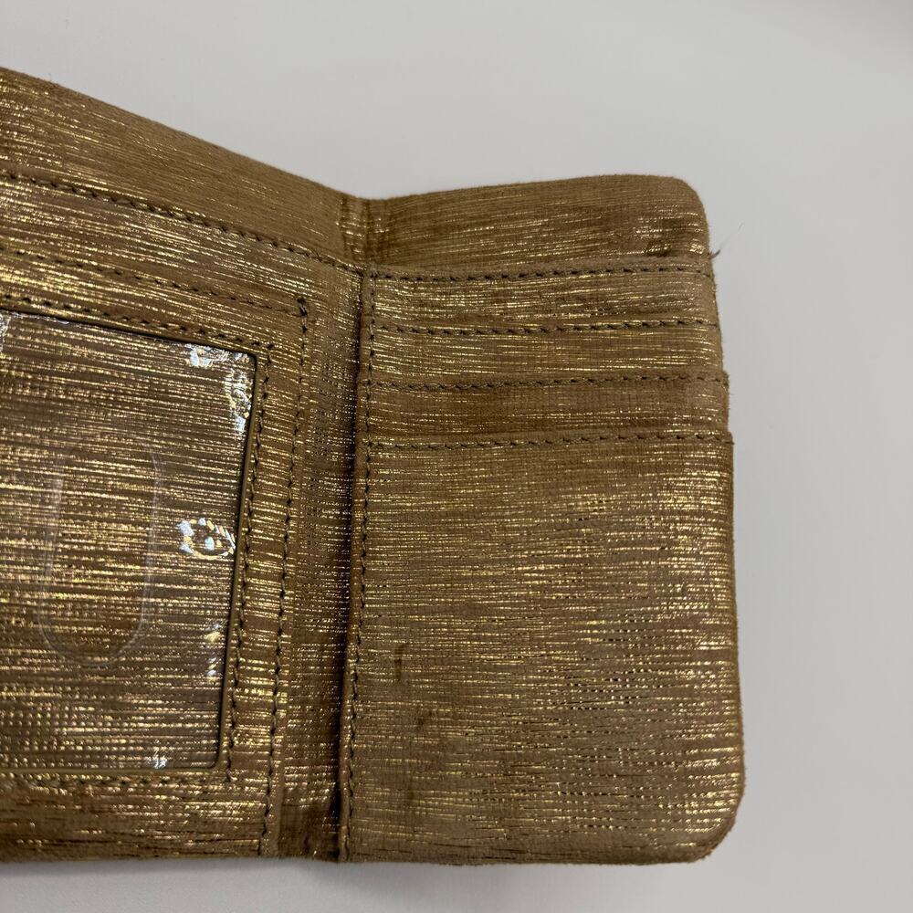 Hobo International Galaxy Leather Golden Taupe Trifold Wallet - Picture 8 of 8